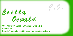 csilla oswald business card